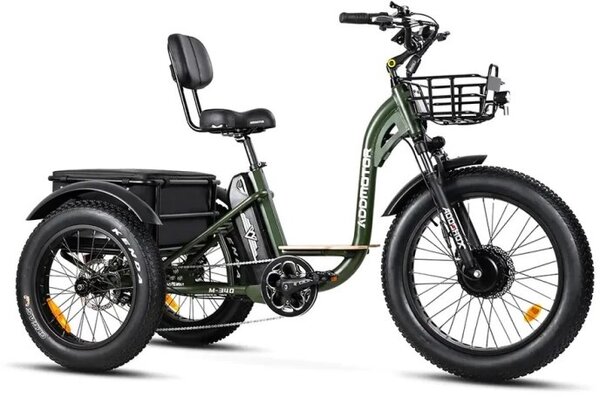 Addmotor M Electric Fat Trike One Size Army Green Seacoast