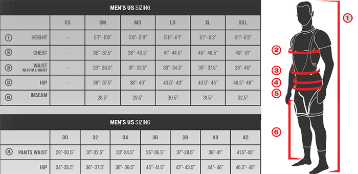 specialized enduro comp size chart
