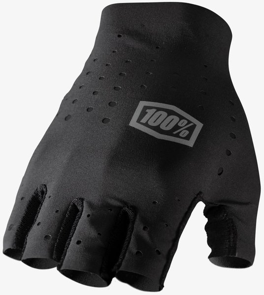 100 Percent - Sling Short Finger Black Gloves
