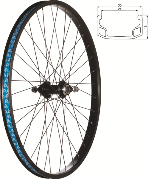 24 rear bike wheel