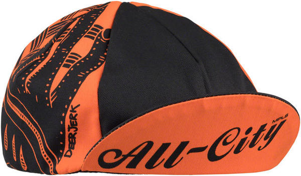 orange cycling cap