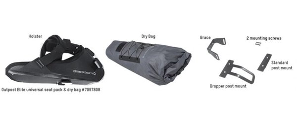 outpost elite universal seat pack and dry bag