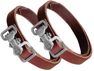 leather toe straps bicycle