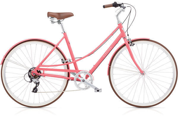 pink townie bike
