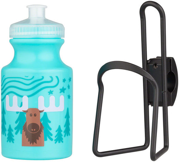 Kids Handlebar Mounted Water Bottle and Cage Kit