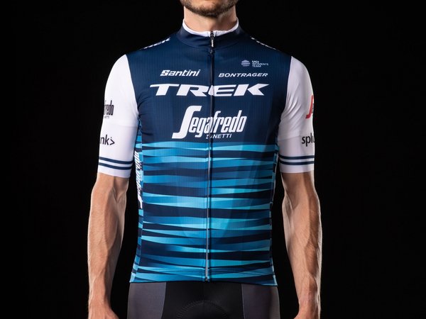 blue cycling jersey mens