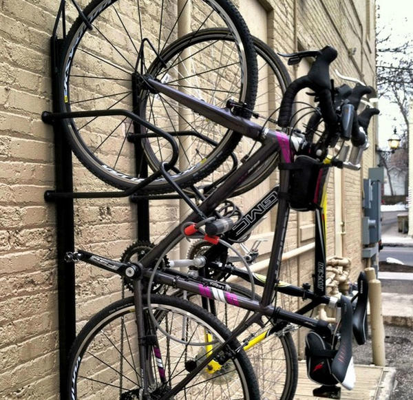 wall mounted bike rack with lock