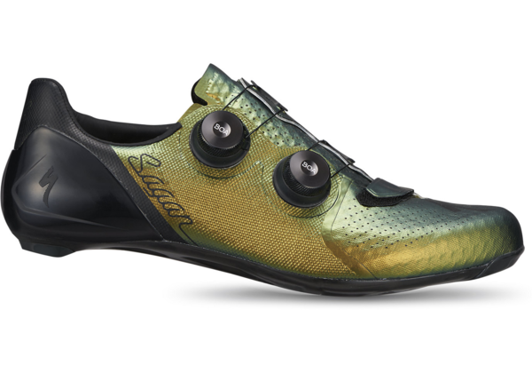green cycling shoes