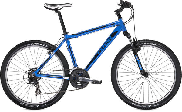 trek bike blue and black