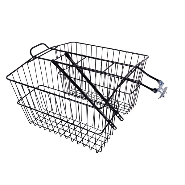 rear twin bicycle carrier basket