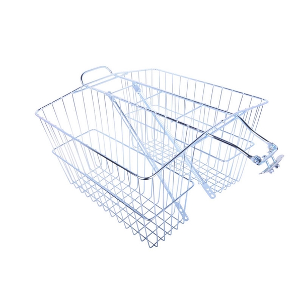 rear twin bicycle carrier basket