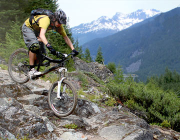mountain bike with shock absorber