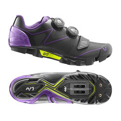 purple cycling shoes