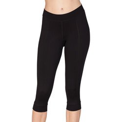 Padded Capri Cycling Leggings For Women With Reflective Strips & Side Pocket