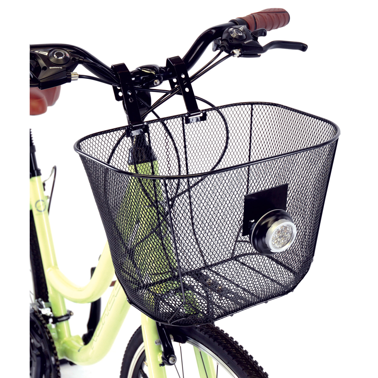 bicycle with basket in front