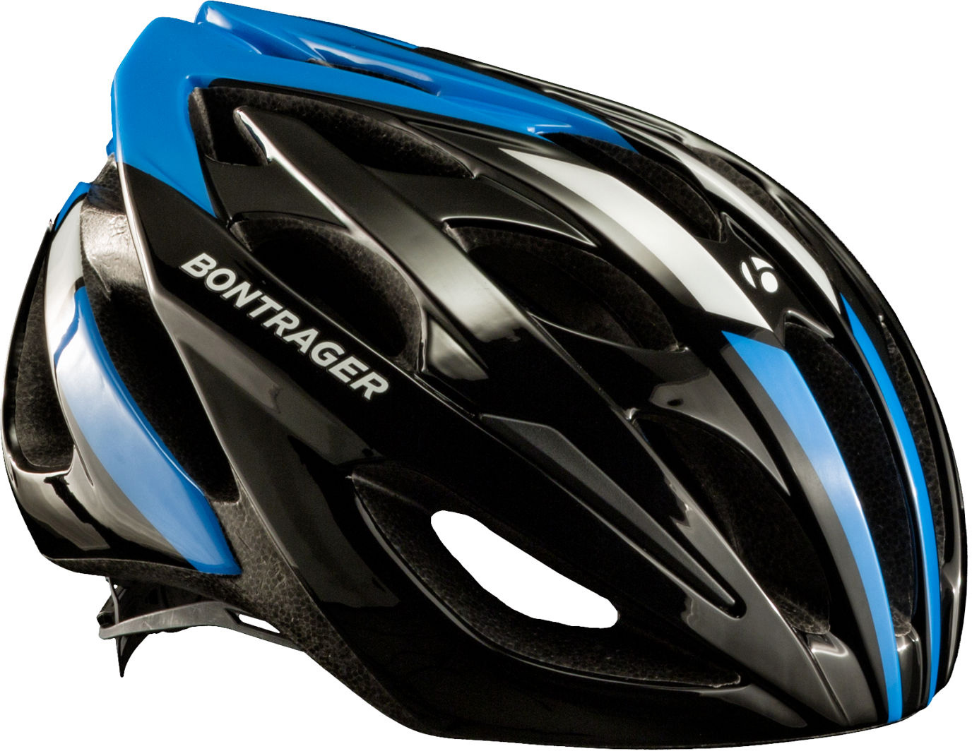black and blue bike helmet