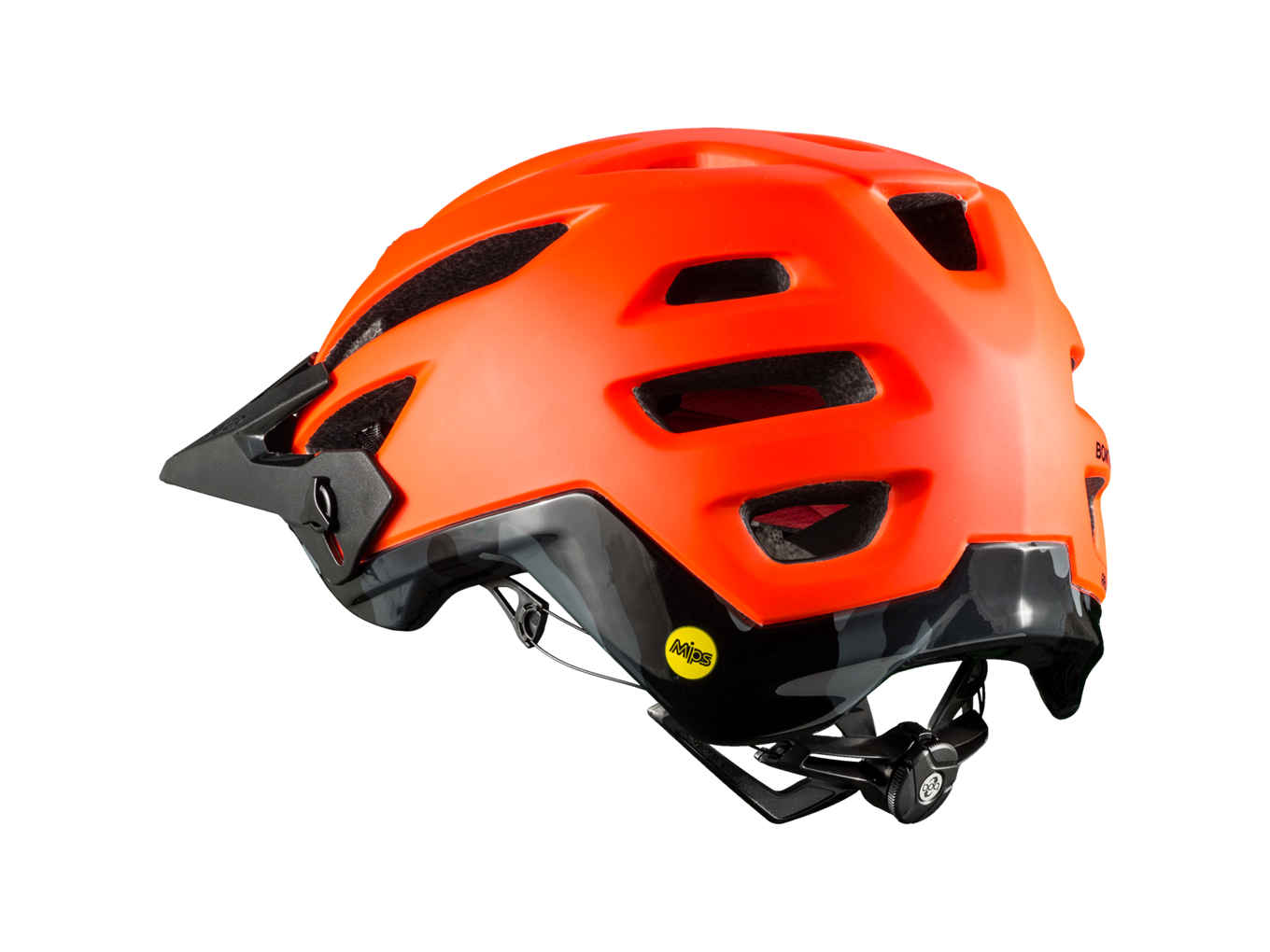orange mountain bike helmet