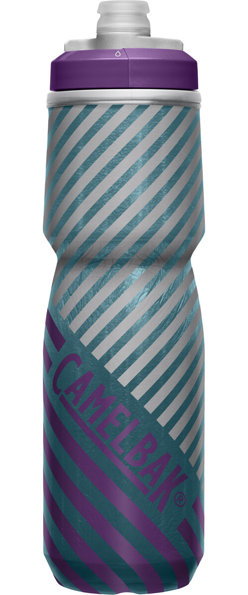 CamelBak Podium Chill Outdoor Bottle - Grey / Teal Stripe / - 24 oz