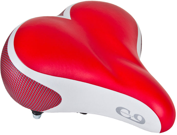 red bicycle seat