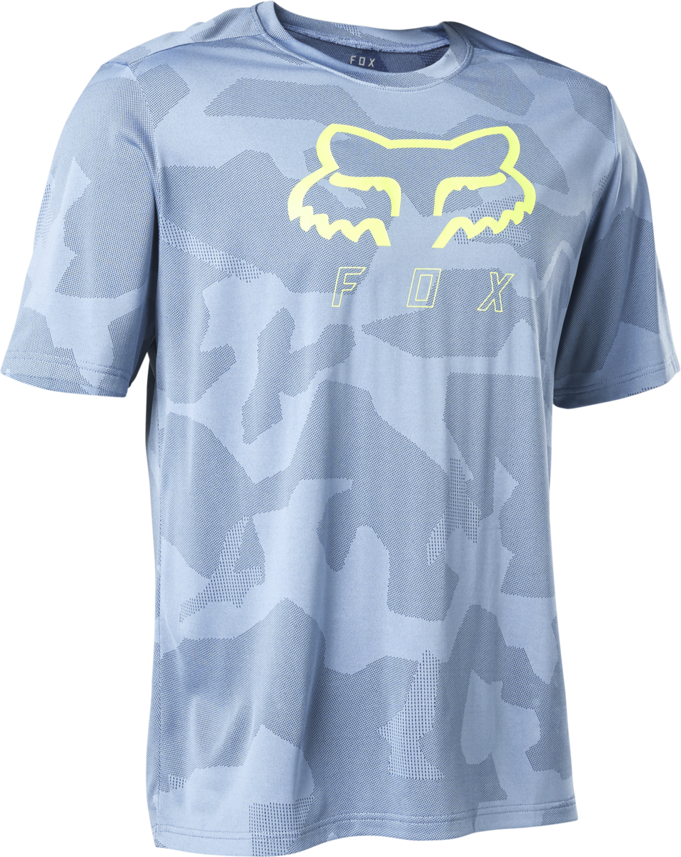 Fox Racing MTB Ranger Drirelease SS Jersey Blue Camo  Fox Racing Mens  Offroad Jerseys at Bob's Cycle Supply