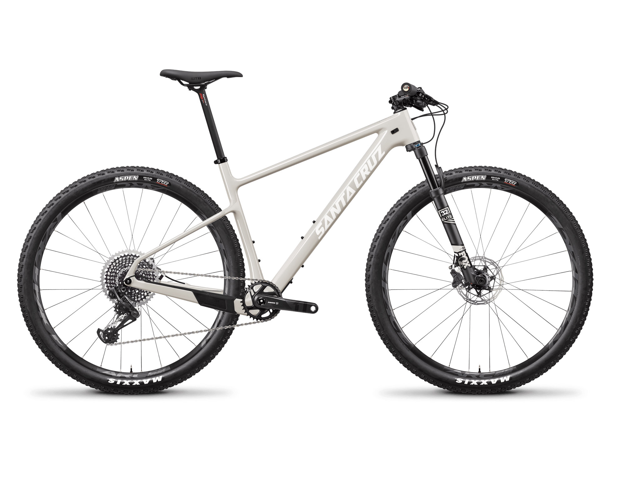 white santa cruz bike