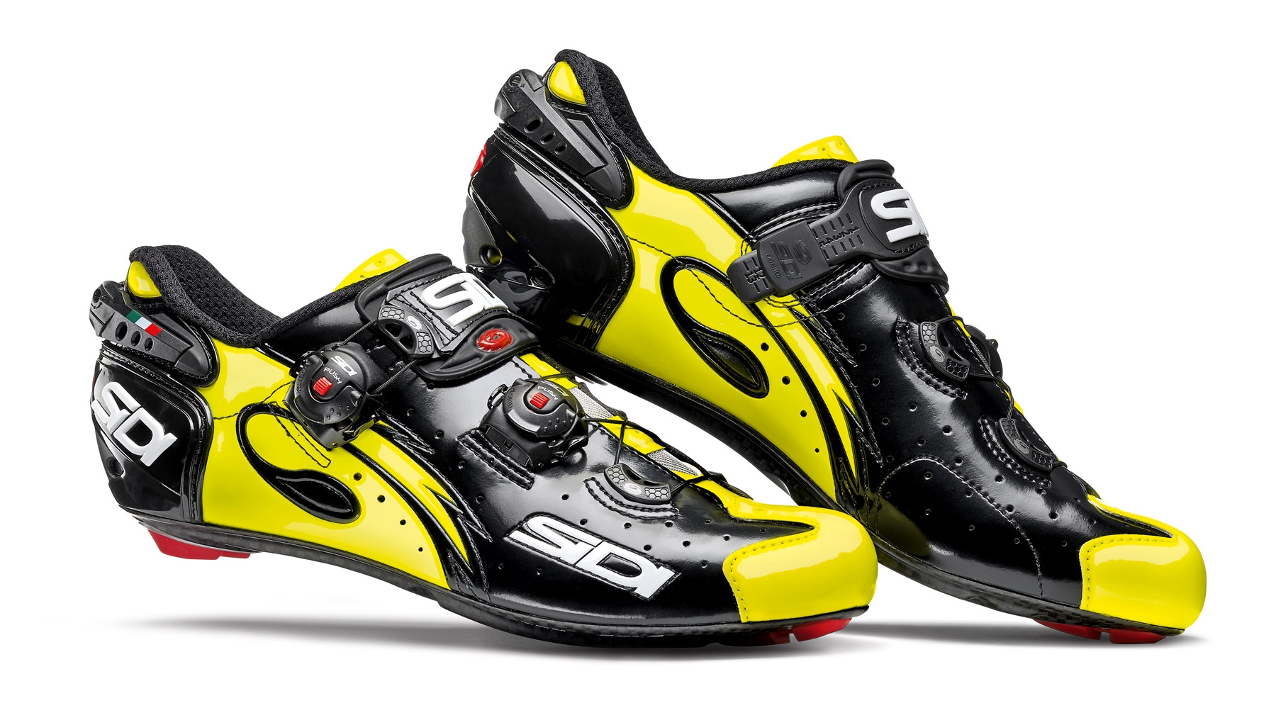 sidi yellow cycling shoes
