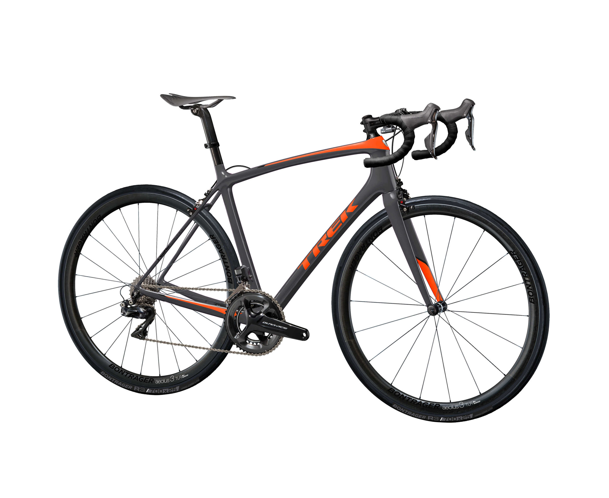 black and orange trek bike