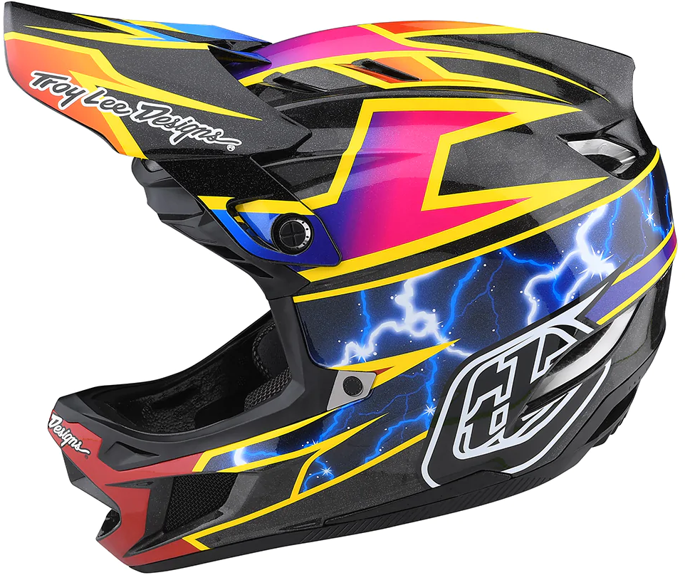 Troy Lee Designs D4 Carbon Helmet w/MIPS Lightning - Cycle