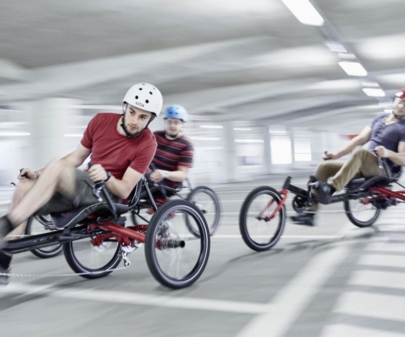 Seated bicycle clearance