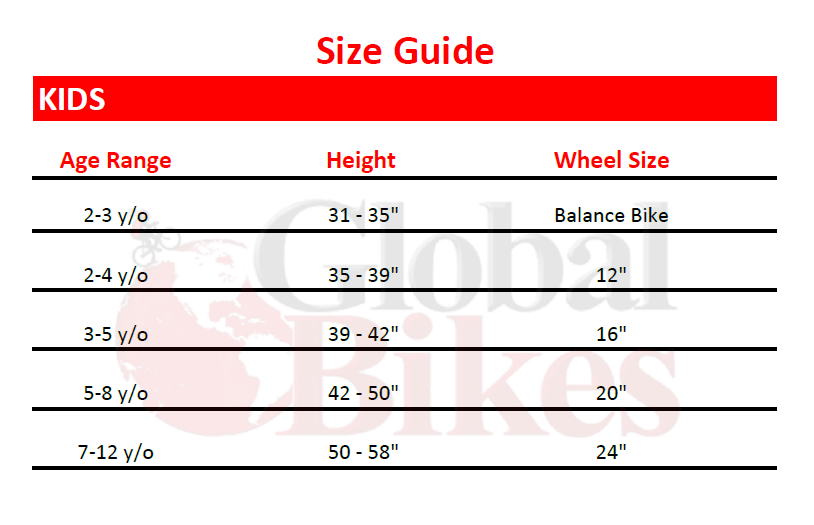 bike size for 16 year old