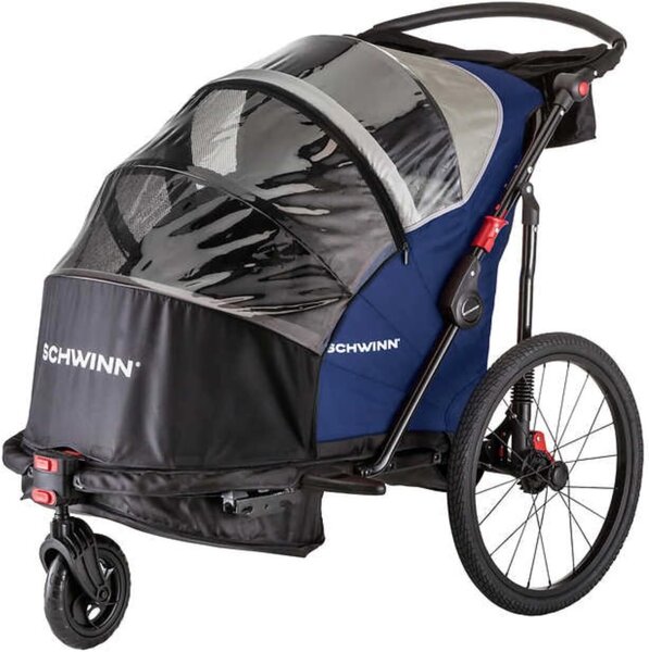 Schwinn double bike trailer on sale