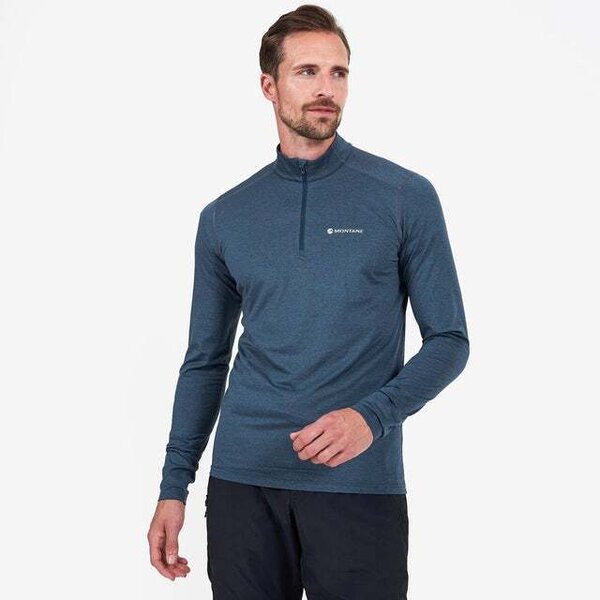 montane mens dart zip neck tee