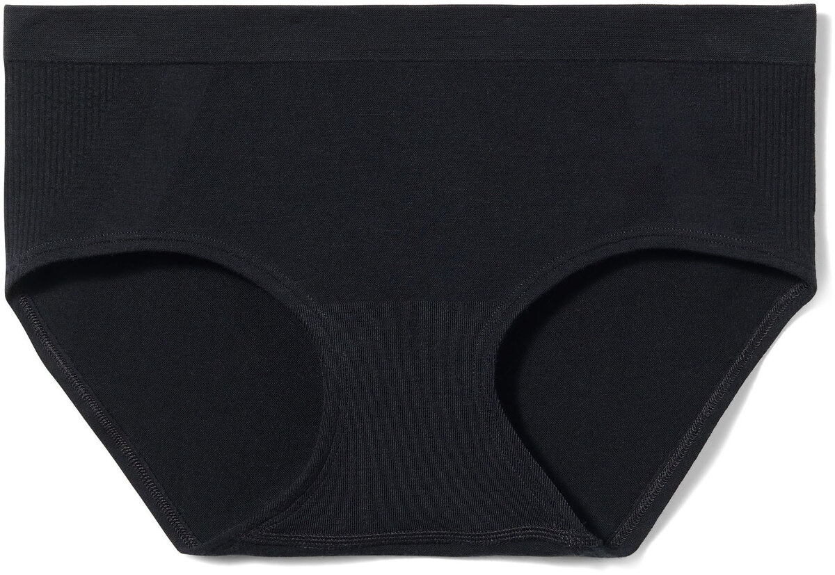 Smartwool Women's Merino Wool Intraknit Boxed Bikini Bottoms (Slim Fit),  Black, X-Small at  Women's Clothing store