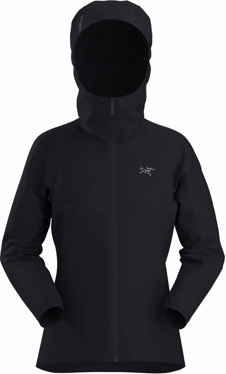 Arcteryx Gamma LT Black Hoody Wind Water Proof Jacket Women's Size XL  L22219