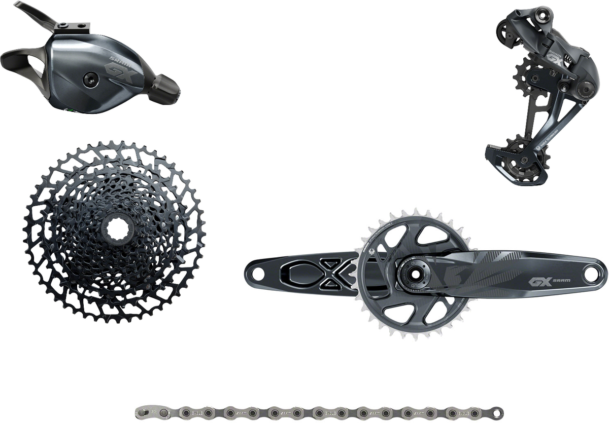 SRAM NX Eagle Groupset: 175mm 32 Tooth DUB Boost Crank, Rear Derailleur,  11-50 12-Speed Cassette, Trigger Shifter, and Chain 通販