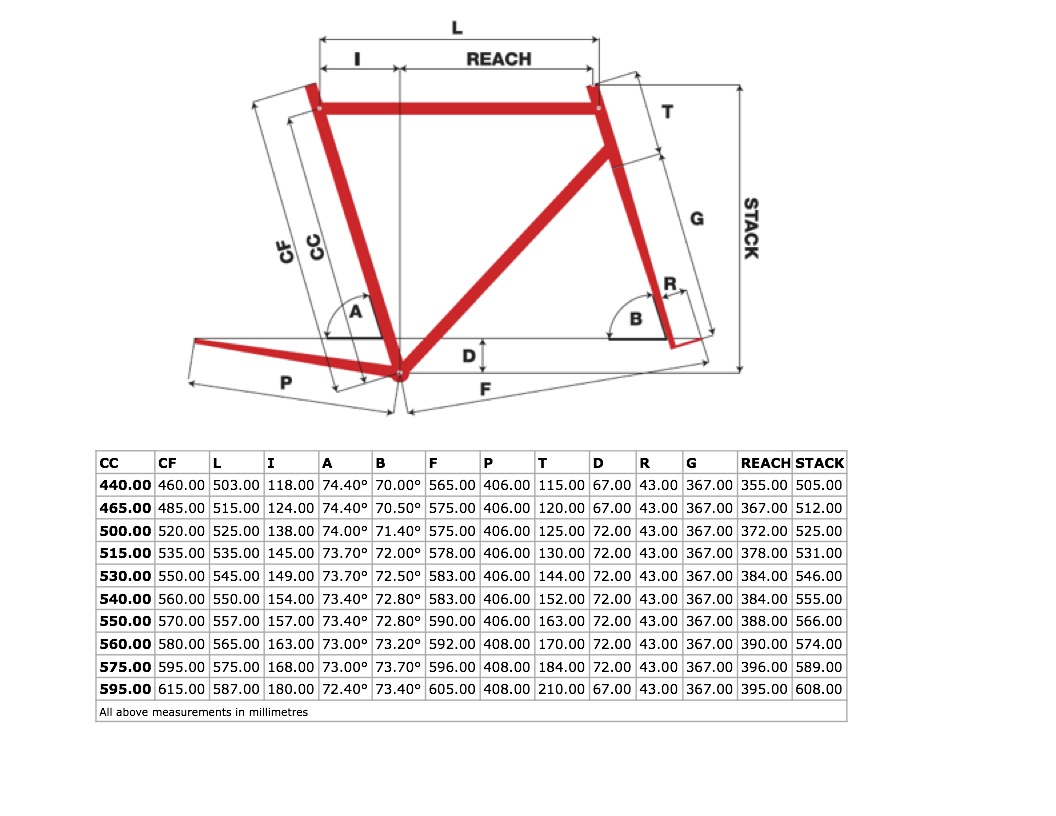 Pinarello paris size store chart