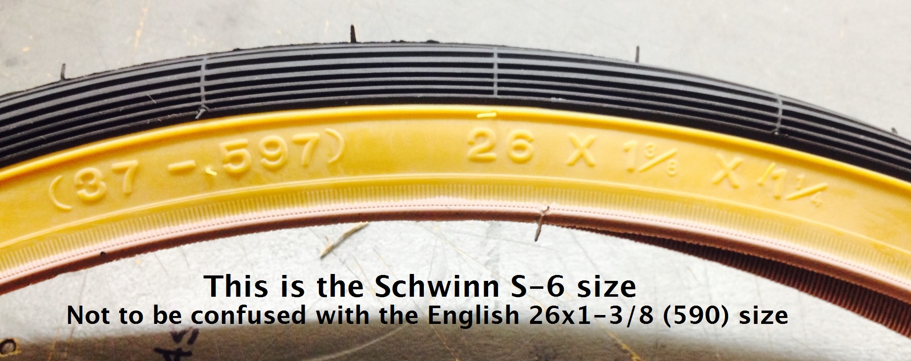 vintage schwinn tire sizes