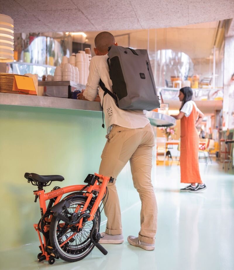 Brompton Borough Waterproof Backpack Graphite West Point Cycles Vancouver