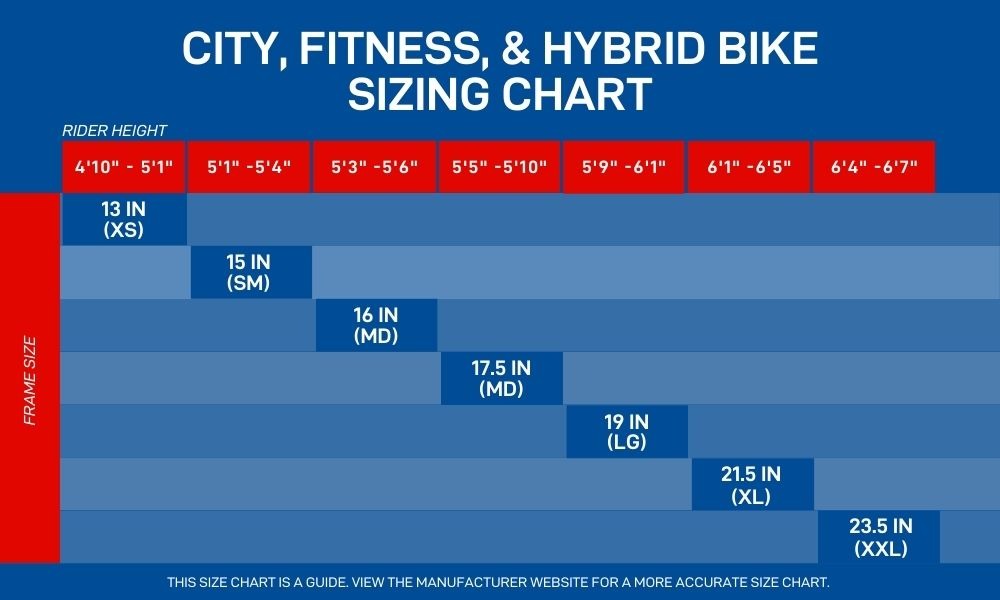 Giant mtb discount frame size chart