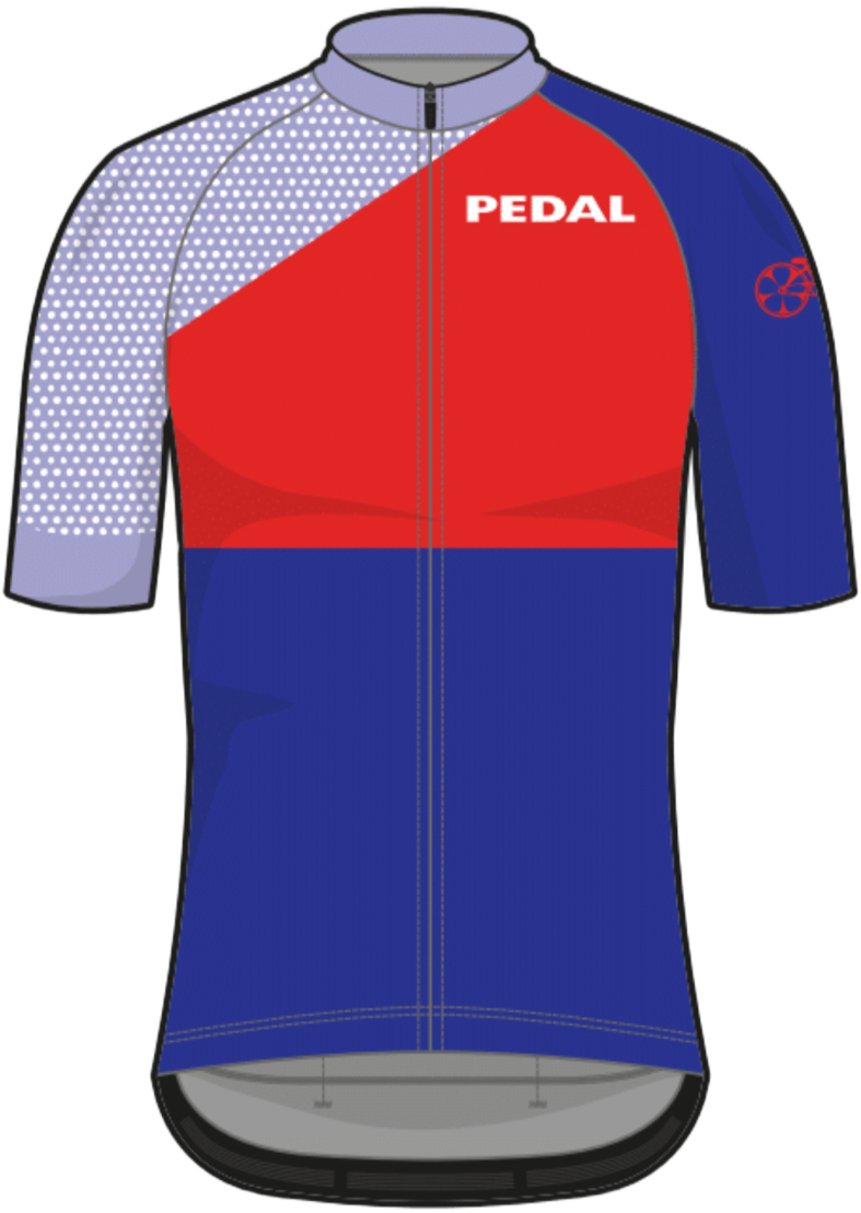 PEDAL 2024 Pedal Red and Blue Jersey - PEDAL