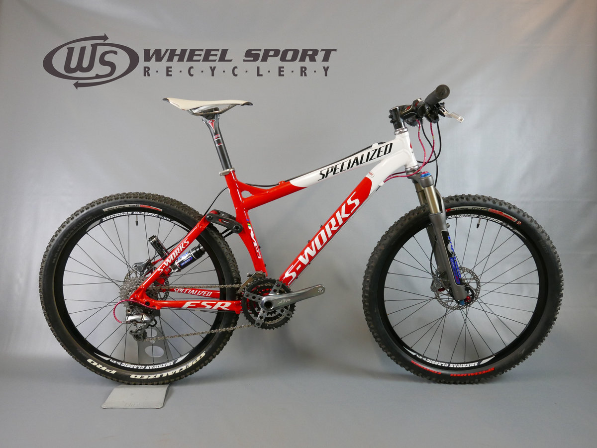 red and white specialized mountain bike
