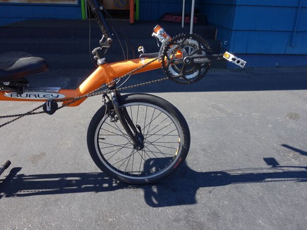 North Division Bicycle USED RECUMBENT BURLEY DJANGO ORANGE North Division Bicycle Spokane WA