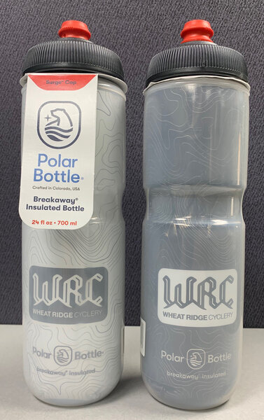 Polar Bottles Insulated 24 oz. Breakaway Water Bottle -- WRC Logo / Topo -  Wheat Ridge Cyclery