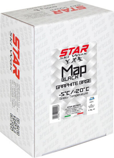 Star Map Black - Graphite Base Wax - New Moon Ski & Bike