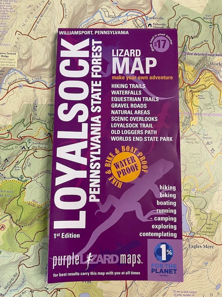 Purple Lizard Maps Loyalsock-Worlds End Lizard Map, Pennsylvania ...