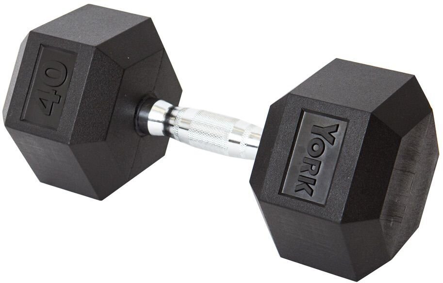 York barbell discount rubber hex dumbbell