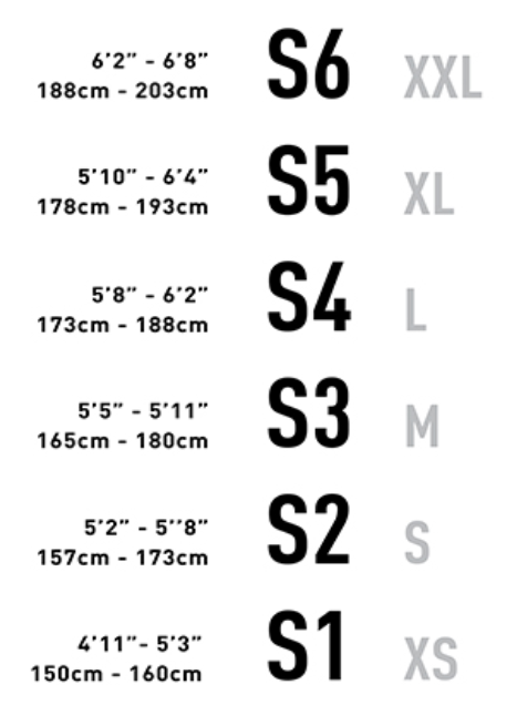 Stumpjumper size shop chart