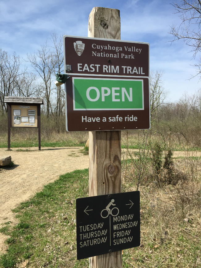 East Rim Mountain Bike Trails in Cuyahoga Valley National Park